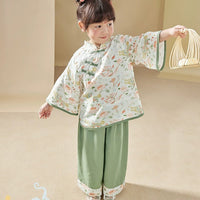 Girls Hanfu Two-Piece Set Traditional New Year Outfit