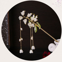 Chinese Style Lily of the Valley Fringe Hairpin Hanfu Headdress Accessories