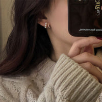 Small Simple Geometric Pattern Stud Earrings for Girls Stylish Everyday Jewelry