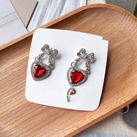 Love Bow Stud Earrings Women Fashion Jewelry Romantic Gift Accessories