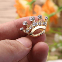 Small Crown Brooch Accessory Fashion Corsage Pin Jewelry Women Men Gift