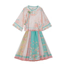 Girls Hanfu Two Piece Cultural Dress Set