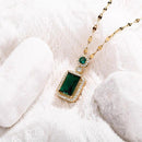 Vintage Paraiba Tourmaline Emerald Gemstone Earrings Ring Necklace Women Gift