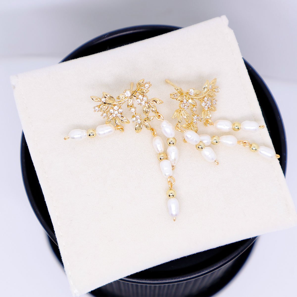 Zircon Tassel Millet Bead Earrings Fashion Jewellery Women Trendy Elegant