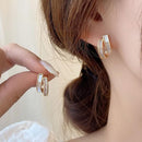 Golden Elegance Zircon Stud Earrings Women Wedding Jewelry Elegant Best Gift