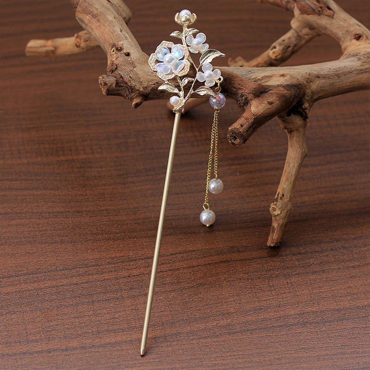 Rose Sprigs Hairpin Hanfu Headdress Vintage Chinese Hair Accessories