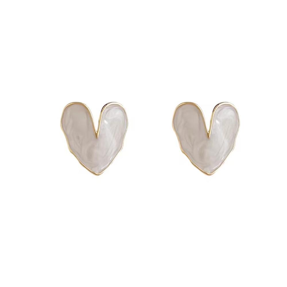 Golden Pearl Stud Earrings For Women Wedding Jewelry Perfect Gift High Style