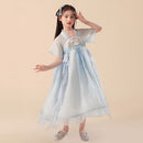 Girls Blue Hanfu Dress