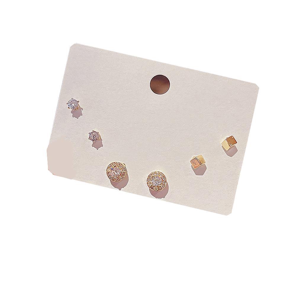 Compact Women Geometric Stud Earrings Fashion Jewellery Set Women Girls