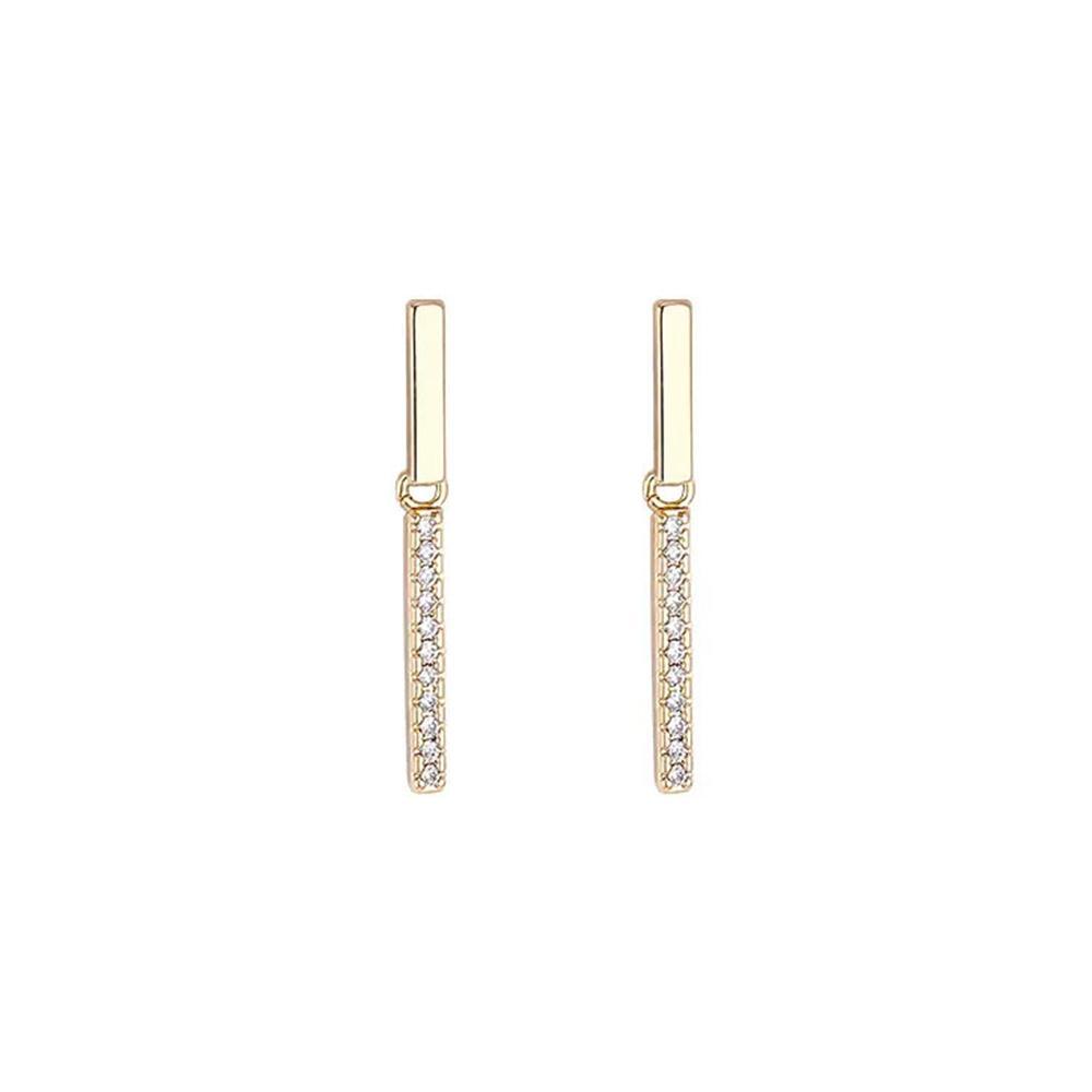 Gold Bar Drop Earrings