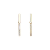 Gold Bar Drop Earrings