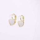 Stylish Milk White Earrings for Women Fashionable Simple Ear Studs and Hooks