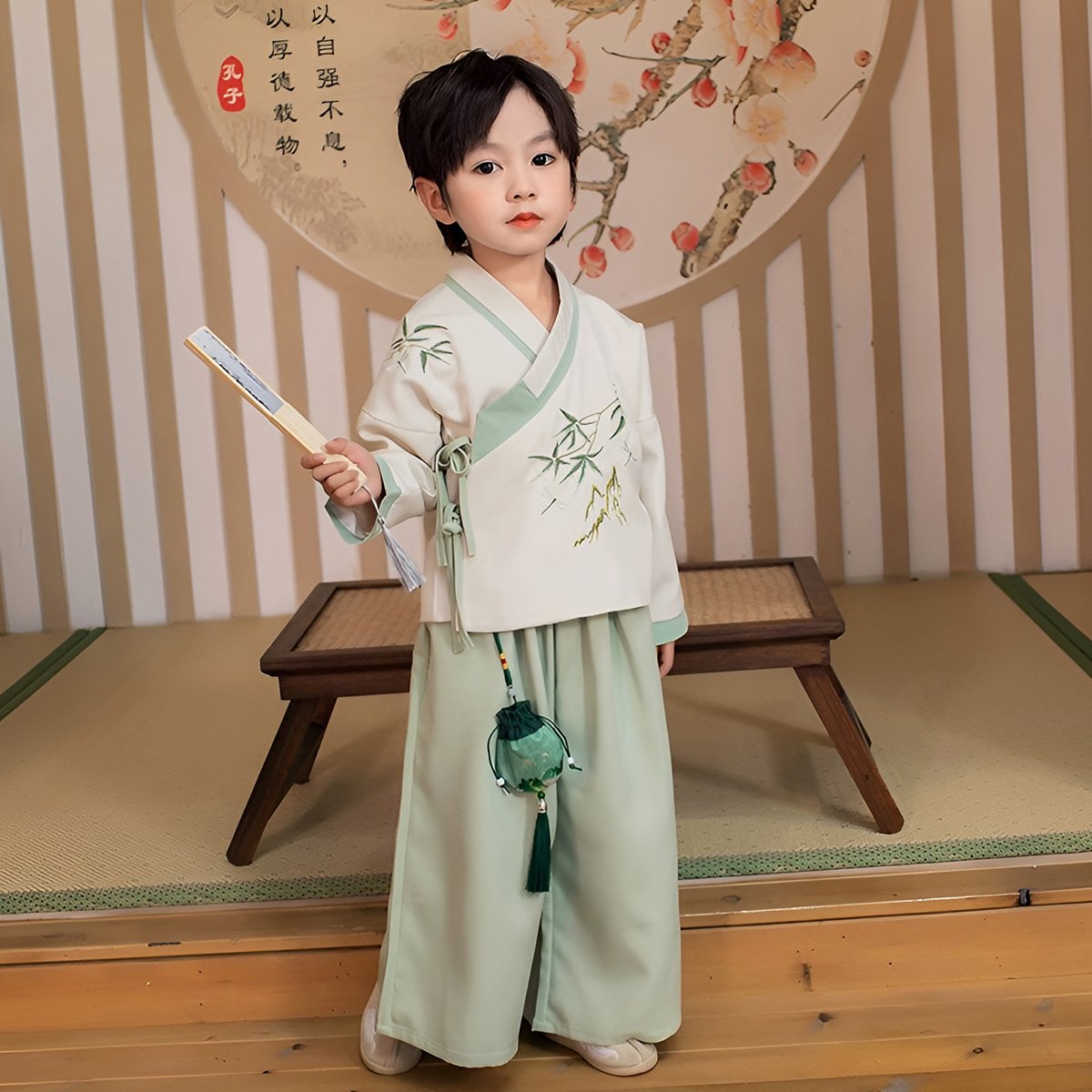 Boys Hanfu Two Piece Set Traditional Chinese Outfit