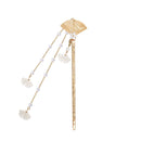 Chinese Style Hanfu Hairpin Folding Fan Fringe Headdress Accessories