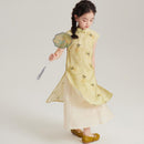 New Chinese Style Republic-Era Girl's Dress Set