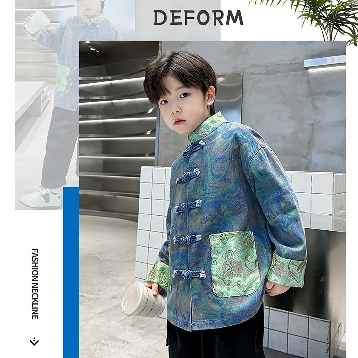 Boys Chinese Jacket Traditional Hanfu Coat