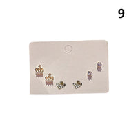 Compact Women Geometric Stud Earrings Fashion Jewellery Set Women Girls