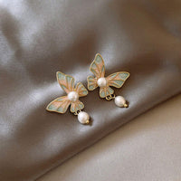 Sweet Pink Butterfly Earrings Fashion Jewelry for Women Girls Dainty Accessories