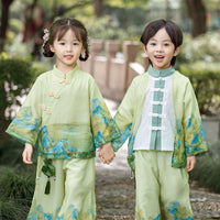 Girl's Traditional Chinese Spring Meadow Hanfu