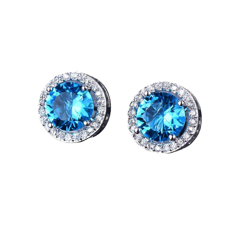 Round Zircon Earrings