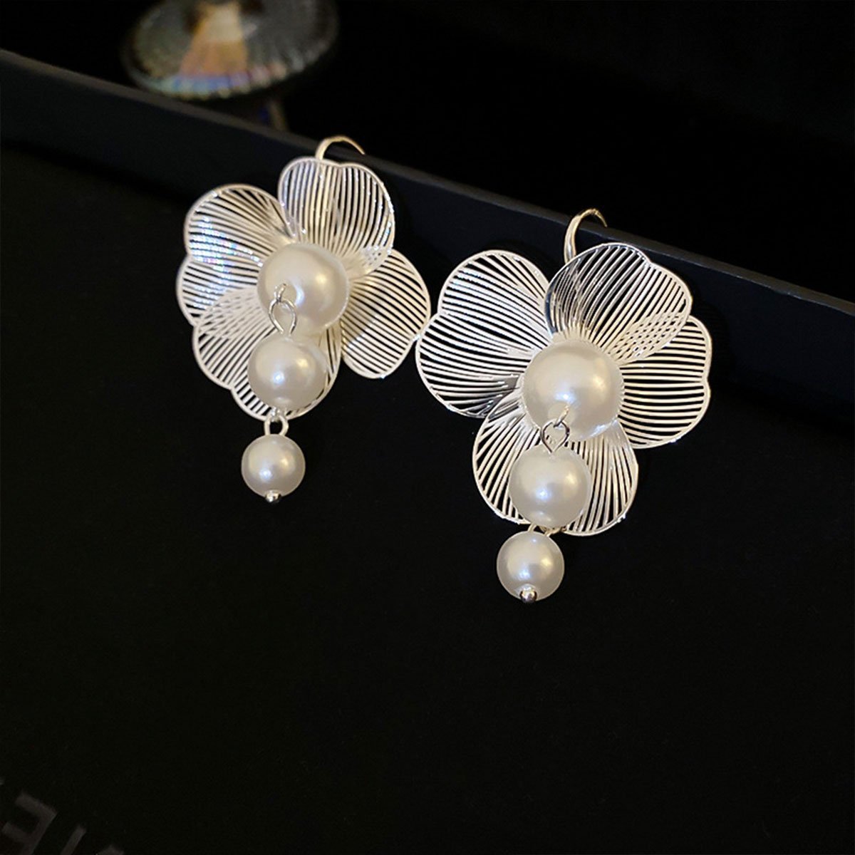 Floral Earring Hooks Mori Style Tie Earrings Fashion Jewelry for Women Girls