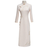 Retro Embroidered Slim Traditional Dress