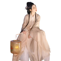 Soft beige Traditional Chinese Clothing Hanfu Set