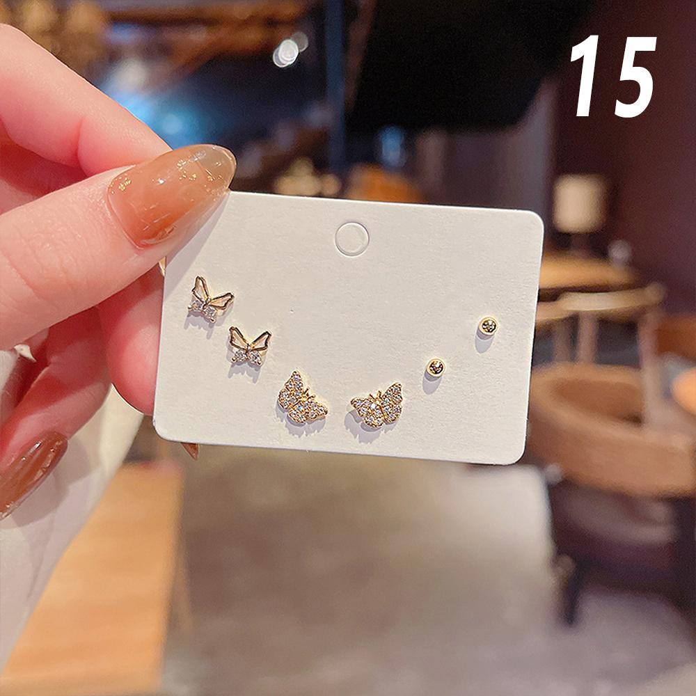 Compact Women Geometric Stud Earrings Fashion Jewellery Set Women Girls