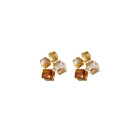 3D Square Stud Earrings for Women Fashion Jewellery Elegant Stereoscopic Design