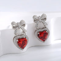 Love Bow Stud Earrings Women Fashion Jewelry Romantic Gift Accessories