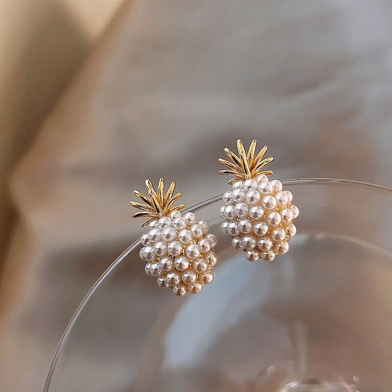 Pearl Pineapple Earrings