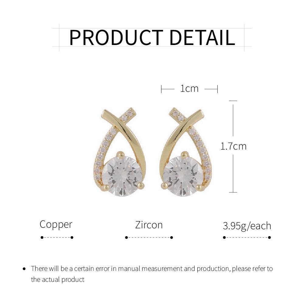 Teardrop Zircon Earrings