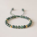 Luxurious Green Aquatic Agate Bracelet Natural Stone Jewelry Elegant Gift