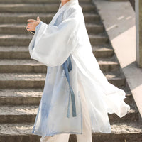 Boys' Blue Printed Wei-Jin Dyneaty Hanfu