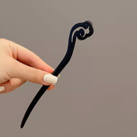 Retro wooden carved hair sticks - elegant hair accessories in 8 styles