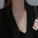 Butterfly Double Necklace Feminine Cold Wind Style Collarbone Chain Jewelry