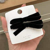 Velvet Hair Bow Clips