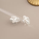 Exaggerated Large Flower pearl Earrings Women Fashion Jewelry Charming Ear Stud