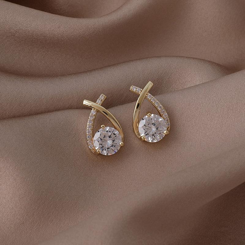 Teardrop Zircon Earrings