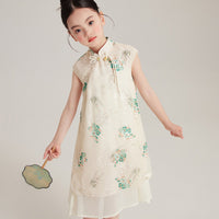 Ivory Floral Cheongsam Dress