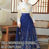 Chinese Horse Face Skirt Womens Long Hanfu Traditional Half Body Skirt