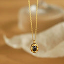 Elegant Black Pendant Necklace for Women High-Grade Luxury Clavicle Chain