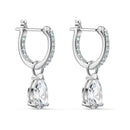 Exquisite Teardrop Drop Earrings with Cubic Zirconia Accents Women 925Silver