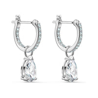 Exquisite Teardrop Drop Earrings with Cubic Zirconia Accents Women 925Silver