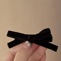 Velvet Hair Bow Clips