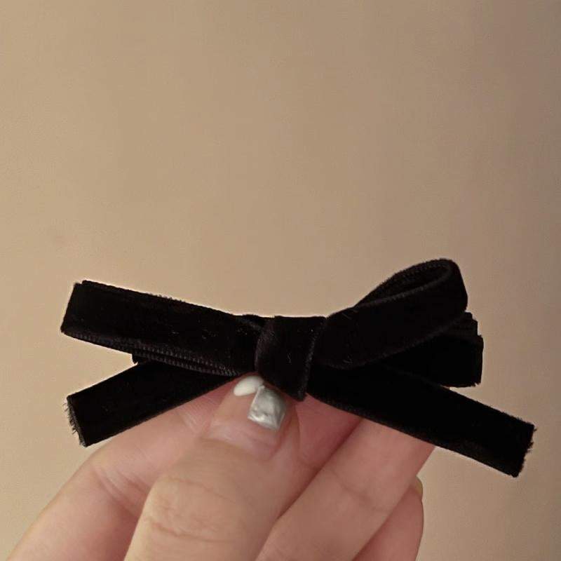 Velvet Hair Bow Clips