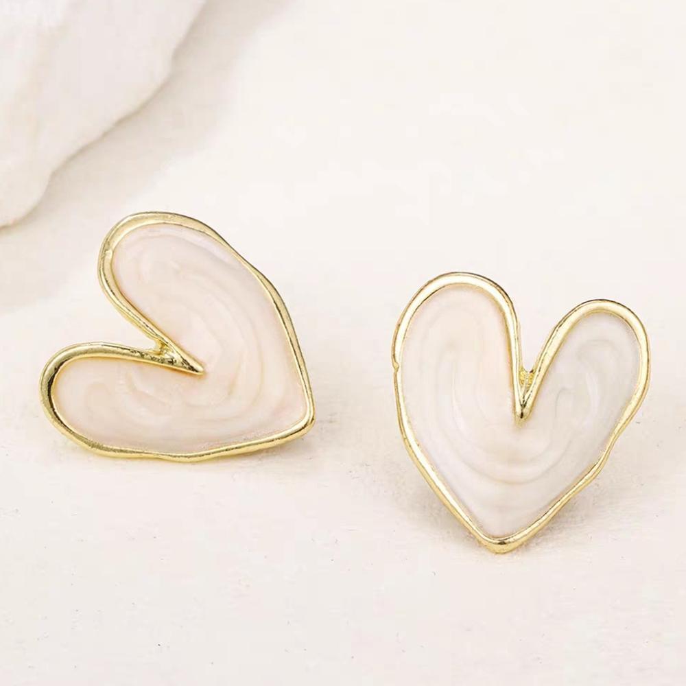 Golden Pearl Stud Earrings For Women Wedding Jewelry Perfect Gift High Style