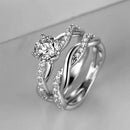 Simple Four Claw Twist Diamond Wind Ring Elegant High Grade Jewelry Gift for Her