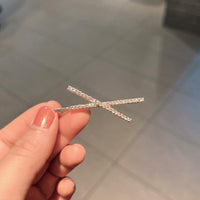 X-Shaped Crystal Hair Pins