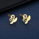 Gold-Plated Swan Earrings